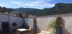 Terraza del hotel rural interior de Alicante Casa Pilar